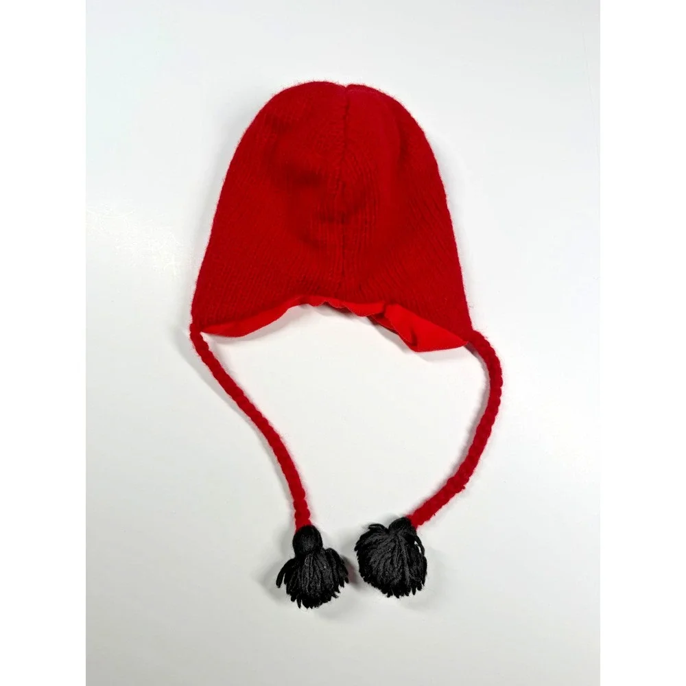 Elmo Wool Knit Hat Kids Red Sesame Street Earflap Beanie Nepal